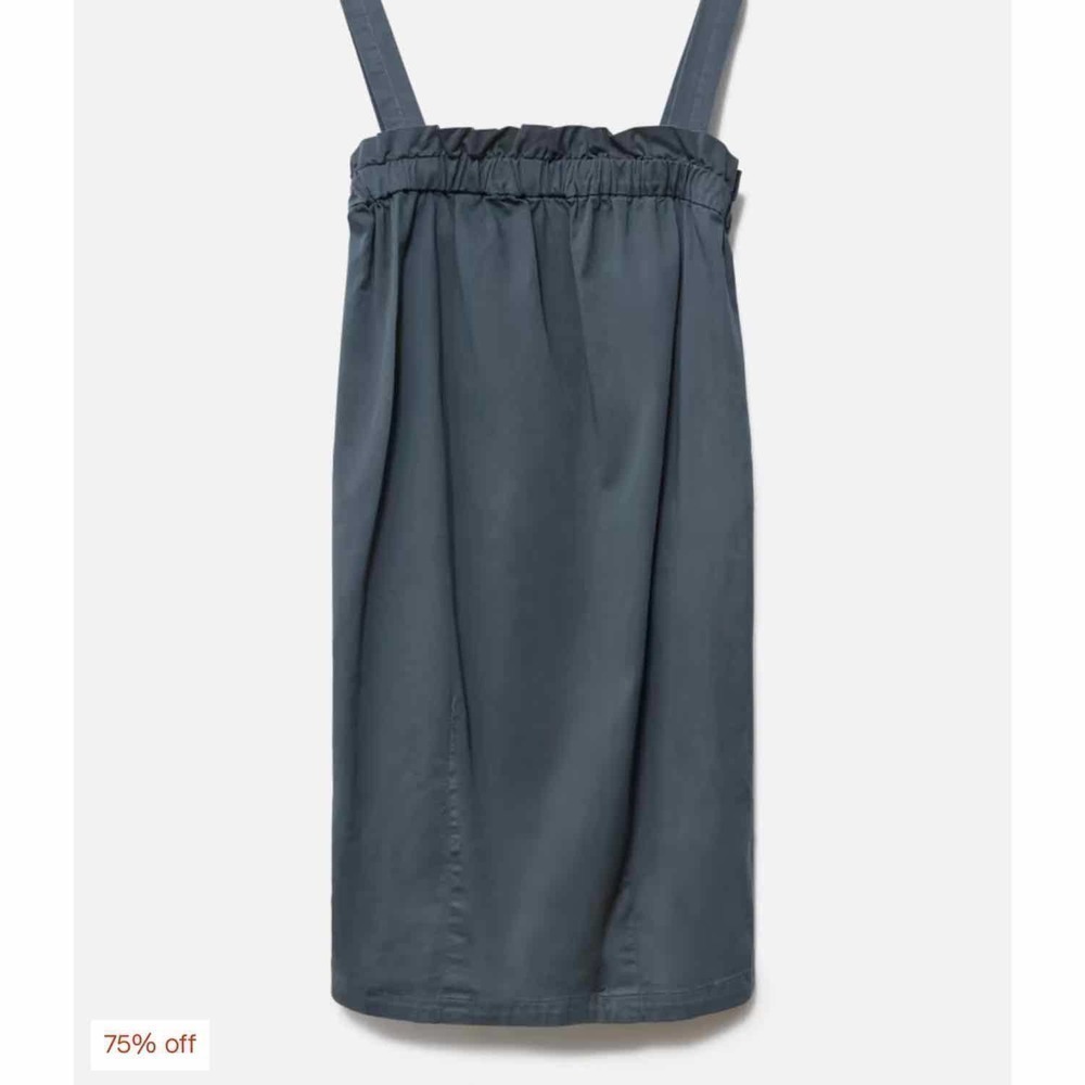 Everlane The Paperbag Mini Organic Dress Dark Slate Size XS